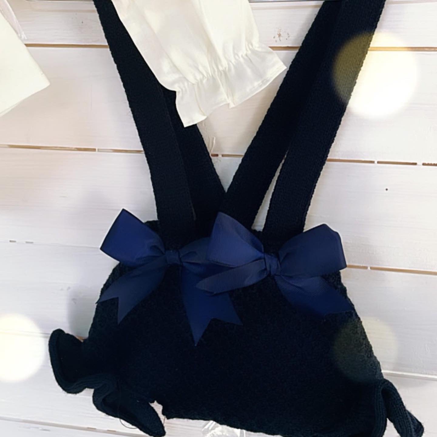 The Jasmine Knit Romper in Navy